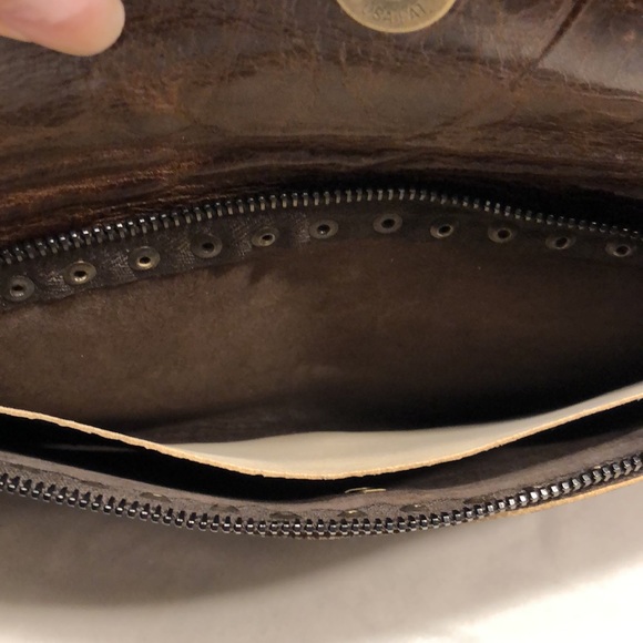 ReBel Double Oval Brass Clutch in Platinum Leather - Picture 11 of 12